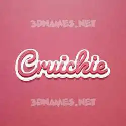cruickie in Red Scribble style - 3D name wallpaper