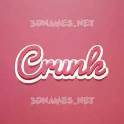 crunk in Red Scribble style - 3D name wallpaper