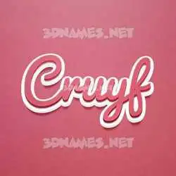 cruyf in Red Scribble style - 3D name wallpaper