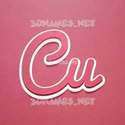 cu in Red Scribble style - 3D name wallpaper