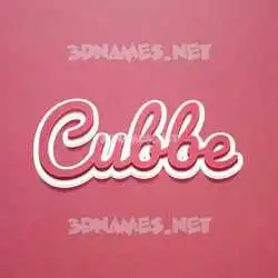 cubbe in Red Scribble style - 3D name wallpaper