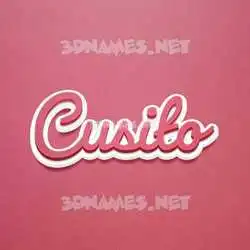 cusito in Red Scribble style - 3D name wallpaper