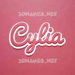 cylia in Red Scribble style - 3D name wallpaper