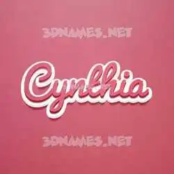 cynthia in Red Scribble style - 3D name wallpaper