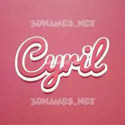 cyril in Red Scribble style - 3D name wallpaper