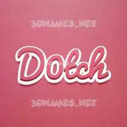 d0tch in Red Scribble style - 3D name wallpaper