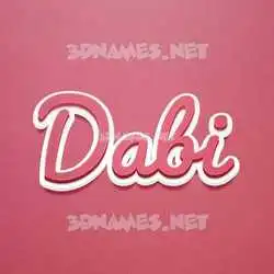 dabi in Red Scribble style - 3D name wallpaper