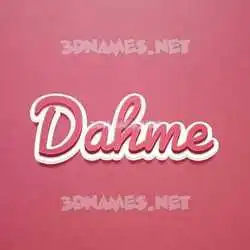 dahme in Red Scribble style - 3D name wallpaper