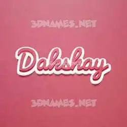 dakshay in Red Scribble style - 3D name wallpaper