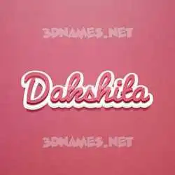 dakshita in Red Scribble style - 3D name wallpaper