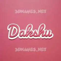 dakshu in Red Scribble style - 3D name wallpaper