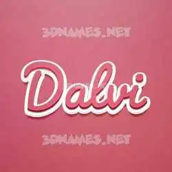 dalvi in Red Scribble style - 3D name wallpaper