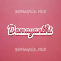 damayanthi in Red Scribble style - 3D name wallpaper