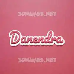 danendra in Red Scribble style - 3D name wallpaper