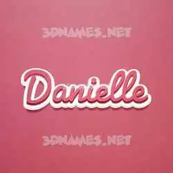 danielle in Red Scribble style - 3D name wallpaper