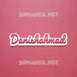 danishahmad in Red Scribble style - 3D name wallpaper