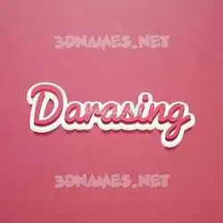 darasing in Red Scribble style - 3D name wallpaper