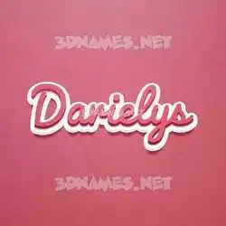 darielys in Red Scribble style - 3D name wallpaper