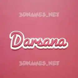 darsana in Red Scribble style - 3D name wallpaper