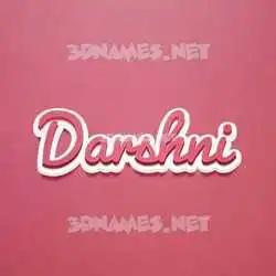 darshni in Red Scribble style - 3D name wallpaper