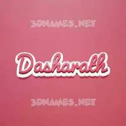 dasharath in Red Scribble style - 3D name wallpaper