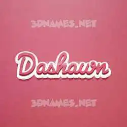 dashawn in Red Scribble style - 3D name wallpaper
