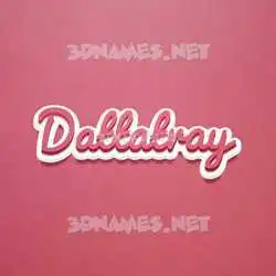 dattatray in Red Scribble style - 3D name wallpaper