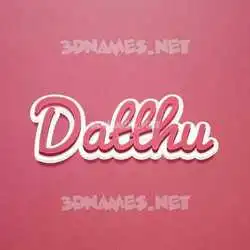 datthu in Red Scribble style - 3D name wallpaper