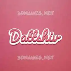 dattshiv in Red Scribble style - 3D name wallpaper