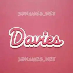 davies in Red Scribble style - 3D name wallpaper
