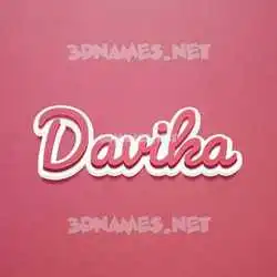 davika in Red Scribble style - 3D name wallpaper