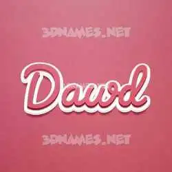 dawd in Red Scribble style - 3D name wallpaper
