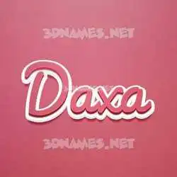 daxa in Red Scribble style - 3D name wallpaper