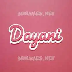 dayani in Red Scribble style - 3D name wallpaper