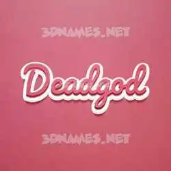 deadgod in Red Scribble style - 3D name wallpaper