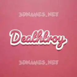 deathtroy in Red Scribble style - 3D name wallpaper