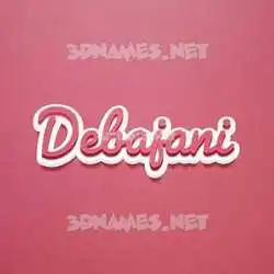 debajani in Red Scribble style - 3D name wallpaper