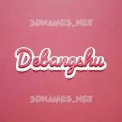 debangshu in Red Scribble style - 3D name wallpaper