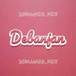 debanjan in Red Scribble style - 3D name wallpaper