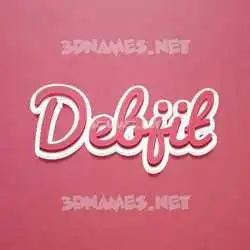 debjit in Red Scribble style - 3D name wallpaper