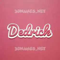 dedrick in Red Scribble style - 3D name wallpaper