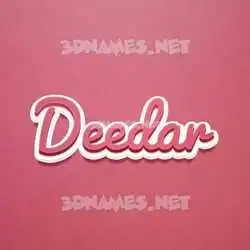 deedar in Red Scribble style - 3D name wallpaper