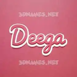 deega in Red Scribble style - 3D name wallpaper