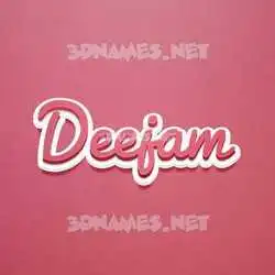 deejam in Red Scribble style - 3D name wallpaper