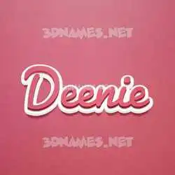 deenie in Red Scribble style - 3D name wallpaper