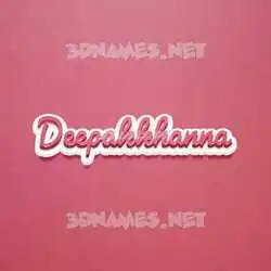 deepakkhanna in Red Scribble style - 3D name wallpaper