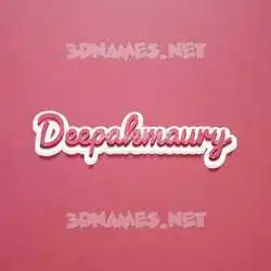 deepakmaury in Red Scribble style - 3D name wallpaper