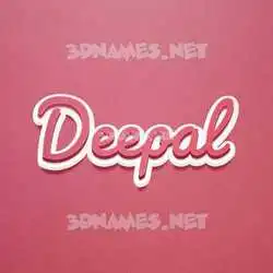 deepal in Red Scribble style - 3D name wallpaper