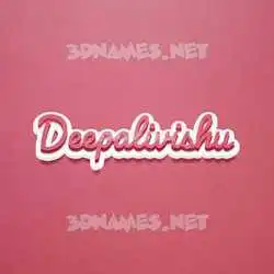 deepalivishu in Red Scribble style - 3D name wallpaper