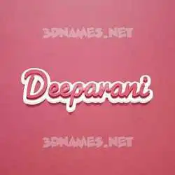 deeparani in Red Scribble style - 3D name wallpaper